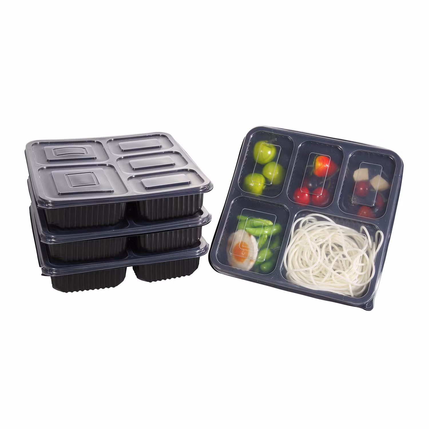 TZ307 5 compartment Plastic Container 100 (50×2)
