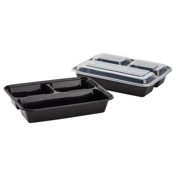FH-132B 32oz Black Mic. Container 150set Rectangular