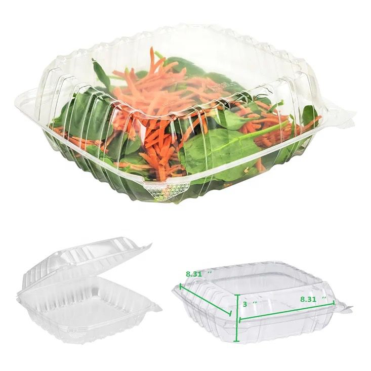 C90PST3 3COM 9″ CLR Hinged Container250