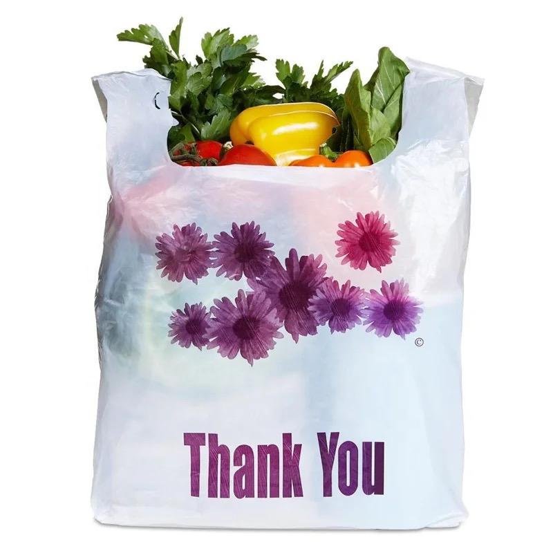 1/8 WHITE Flower Plastic Bag 1000
