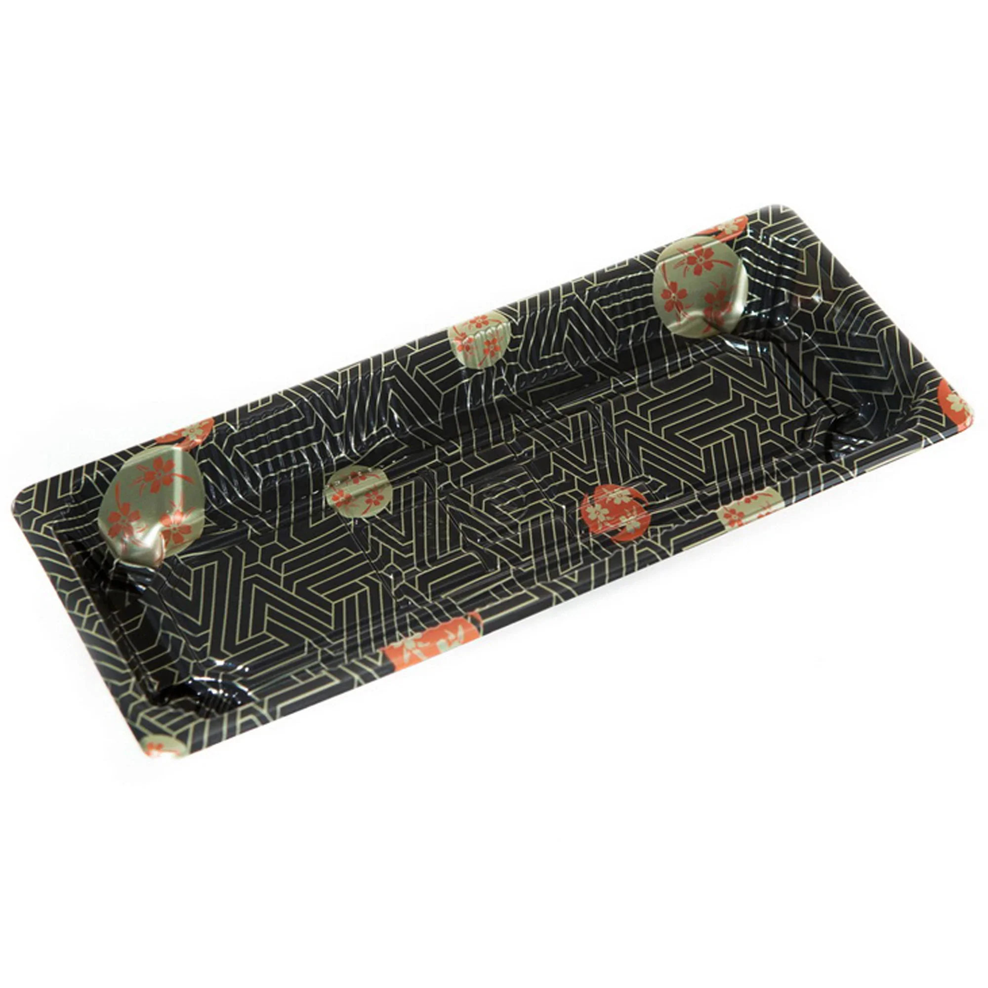 TZ-001 Sweets Box Black With Design Tray 1000ct