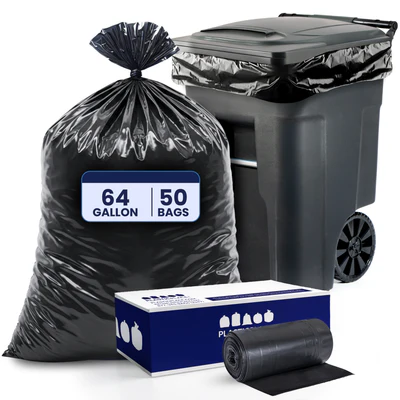 46 HEAVY DUTY GARBAGE BAGS 16LB CLEAR