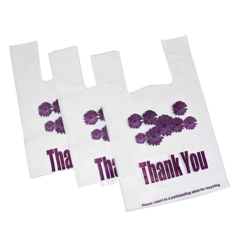 1/10 WHITE Flower Plastic Bag 1500