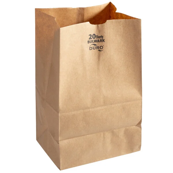 #20 Brown Paper Bags SHORTY DURO 1/400